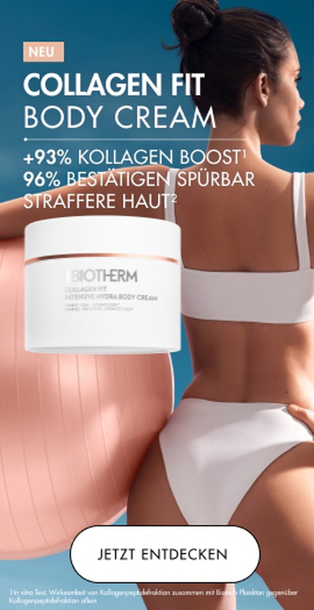 woman holding a phone showing the bioscan service