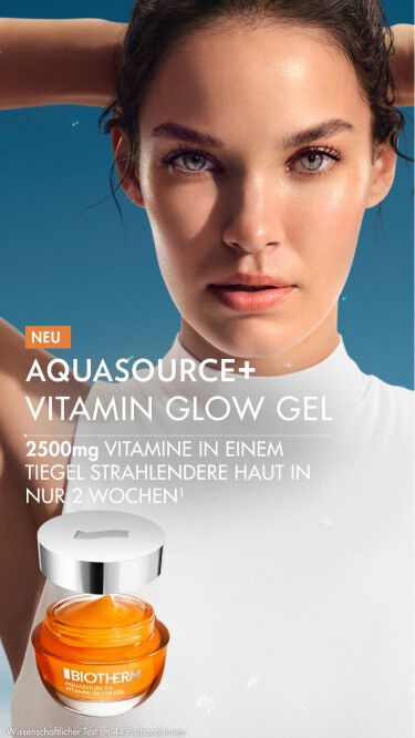 Aquasource+ Vitamin Glow Gel. 2500mg vitamine in einem tiegel strahlendere haut in nur 2 wochen