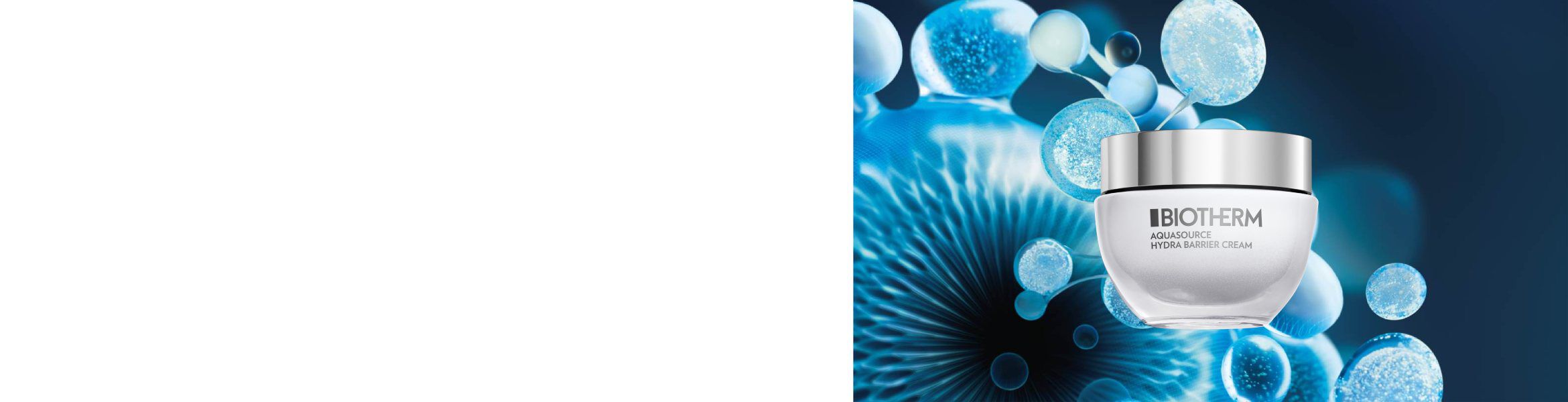 Abstrakte blaue Blasen gruppieren sich auf dunklem Hintergrund, als visuelles Element.