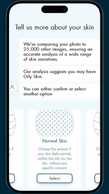 phone showing step 2 of bioscan - personnal information form