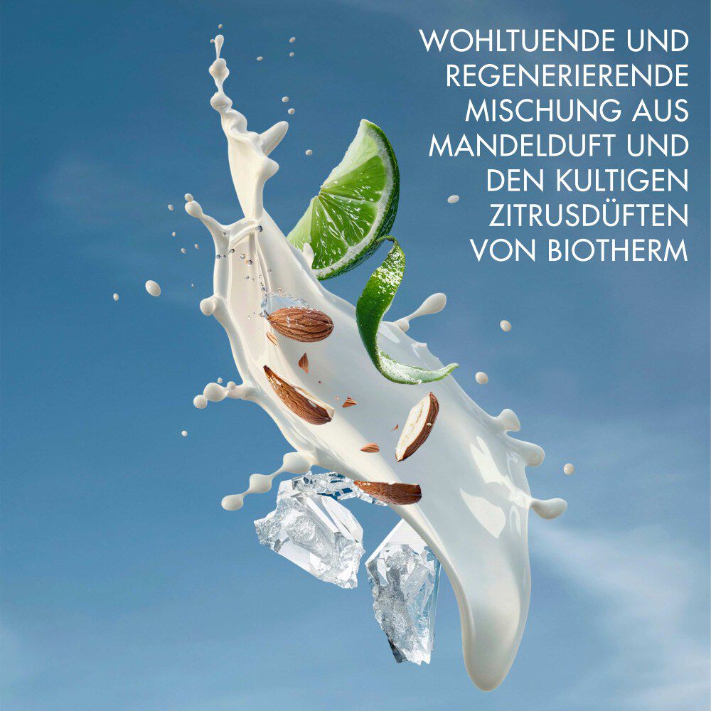 Drei Lotionflaschen nebeneinander, beschriftet als "Step 1: THE BODY GLOVE," "Step 2: ENERGY BAND," "Step 3: SPEED PATCH," alle Teile des "INTENSE RECOVERY PROGRAM."