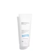 Eine weiße Tube mit blauer Welle steht aufrecht; Text: "BIOTHERM Biomains Anti-Drying".
