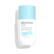 Weiße Flasche mit blauem Verschluss; Text: "BIOTHERM, Waterlover Sun Mist, Hydronized Pearl, 50ml".