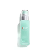 Ein turkisfarbener Pumpspender mit der Aufschrift "BIOTHERM HOMME AQUAPOWER 72H HYDRA GEL" auf weißem Hintergrund.