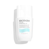 Weiße Biotherm-Flasche mit der Aufschrift: "Biotherm Biosource Essence-In-Lotion. Mit Life Plankton & Mannose fur strahlende Haut."