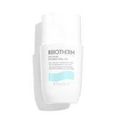 Weiße Biotherm-Flasche mit der Aufschrift: "Biotherm Biosource Essence-In-Lotion. Mit Life Plankton & Mannose fur strahlende Haut."