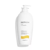 Weiße Pumpflasche mit der Aufschrift "BIOTHERM LAIT CORPOREL".