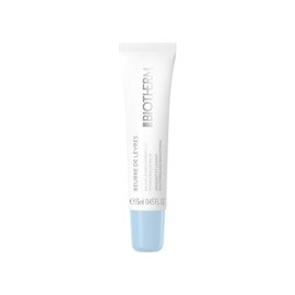 Weiße Cremetube mit hellblauer Kappe, Text: "BIOTHERM CERA REPAIR BARRIER CREAM".