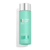 Grune Lotionflasche mit silbernem Deckel, stehend. Text: "BIOTHERM HOMME AQUAPOWER LOTION".
