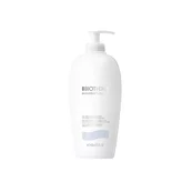 Flasche mit Pumpspender; enthalt Biotherm Bodylotion; steht auf weißem Hintergrund.