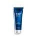 Blaue Tube steht aufrecht; enthalt "BIOTHERM HOMME" Pflegeprodukt; weißer Hintergrund.